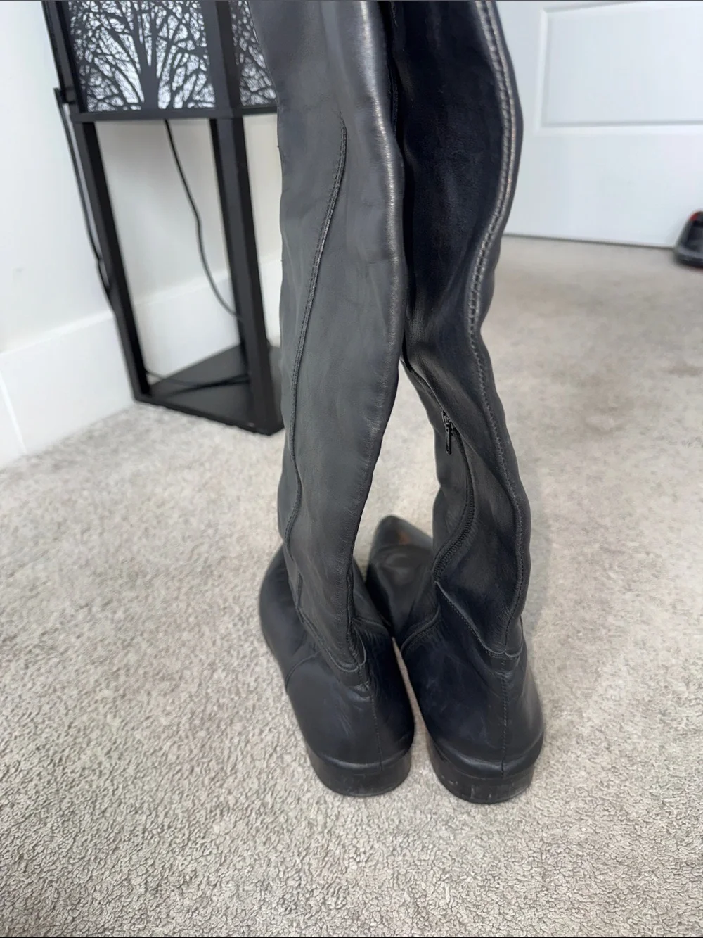Seychelles Black Leather Over-the-Knee Riding Boots